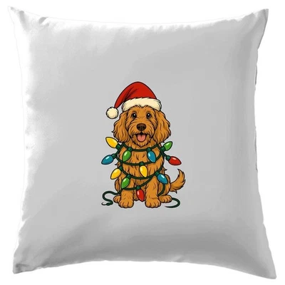 Lumières De Noël Labradoodle - Coussin - Chien Lab Doodel Amour Des Chiens - Photo 1/3