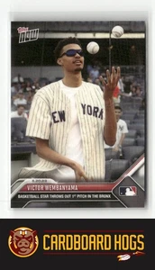 2023 Topps Now #472 Victor Wembanyama San Antonio Spurs 1st Pitch in The Bronx - Picture 1 of 2