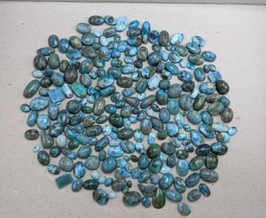 Turquoise Cabochons Lot – 450g, 222pcs, Freeform, Very Good Color, Stabilized - Picture 1 of 13