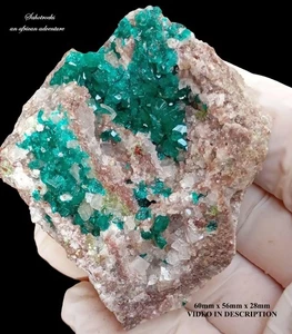 Dioptase Conichalcit und Calcit - Tsumeb Mine Namibia - Bild 1 von 12