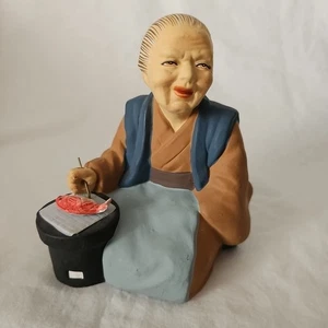 Vintage Wales Hakata Urasaki Old Woman Essstäbchen SUSHI Fisch Koi - Bild 1 von 10