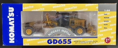 Modelo fundido a presión para motoniveladora Komatsu GD655 escala 1ª marcha Foto 1 de 4