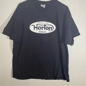 Camiseta Y2K Reverend Horton Heat negra banda descolorida talla XL unisex - Imagen 1 de 9