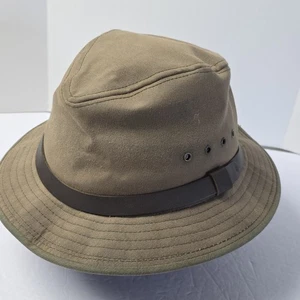 Herren Vintage 90er Filson USA Blech Tuch Packer gewachstes Canvas braun Mütze Kappe Gr. M - Bild 1 von 7