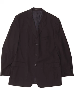 JAEGER Mens 3 Button Blazer Jacket IT 56 3XL Navy Blue Wool TF03 - Image 1 of 3