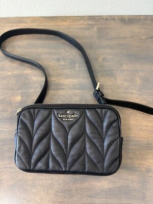 Kate Spade New York Briar Lane Black Leather Quilted Belt Bag - Image 1 of 4