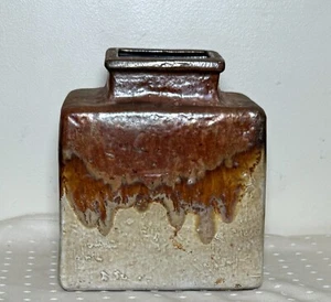 Vintage MCM Brutalist CERAMANO Mendoza Pottery Vase By Hans Welling Metallic - Picture 1 of 8