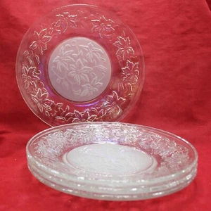 Princess House Crystal Fantasia 8” Salad Luncheon Plates Set of 4 Excellent - Picture 1 of 3