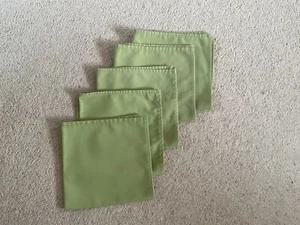 Set of Five Matching Green Serviettes or Napkins 49cm x47cm Approximately - Picture 1 of 1