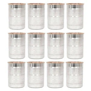 Vaso de vidrio de cobre puro y acero capacidad 250 ml hotel hogar y cocina para regalo - Imagen 1 de 4