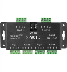 SP901E LED Pixel WS2812B WS2811 SPI Signal Amplifier Repeater for WS2813 SK6812 - Picture 1 of 6