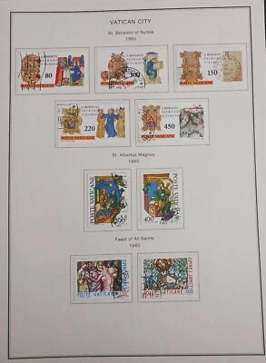 VATICANO - 1980 - LOTE DE SELLOS EN PÁGINA ÁLBUM - USADO Y MH Foto 1 de 4