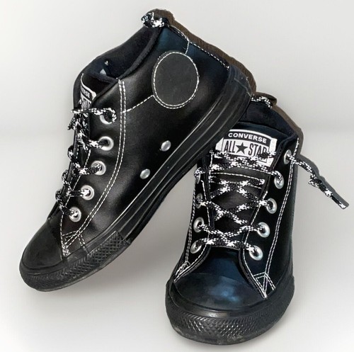 Scarpe sneakers All Star CONVERSE Youth taglia 1 Chuck Taylor nere monocromatiche giovanili
