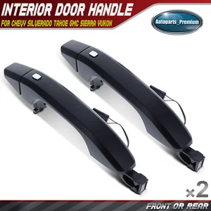 2x Front or Rear Black Exterior Door Handle & Cover for Chevy Silverado 1500 GMC - Picture 1 of 8