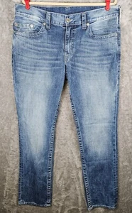 TRUE RELIGION Mens Jeans Relaxed Slim Size 38 x 32 World Tour Blue 100% Cotton - Picture 1 of 8
