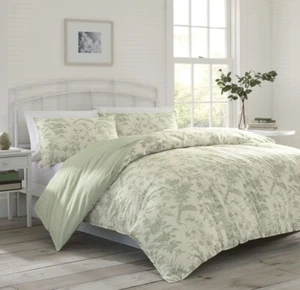 Laura Ashley Home - King Size Comforter Set, Reversible Cotton Bedding, Inclu... - Picture 1 of 12