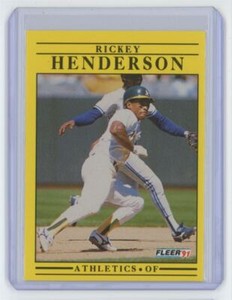 1991 Fleer. Rickey Henderson . Oakland Athletics #10