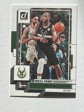 Khris Middleton 150 /199 Numbered Purple Press Proof 2022-2023 Donruss #54