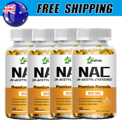 NAC N-Acetyl Cysteine 600mg 120 Capsules Immune Support Antioxidant Supplement