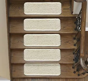 Soft Shaggy Stair Treads/Mats/Rugs NON-SLIP MACHINE WASHABLE, 20x55cm - Picture 1 of 25