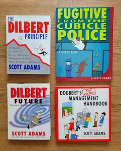 Scott Adams Dilbert Dogbert 4 Book Lot Management Future Principle Fugitive - Bild 1 von 2