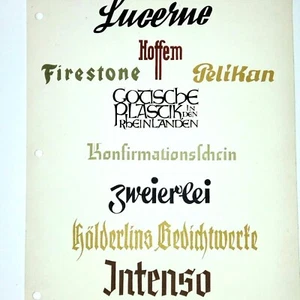 GOUACHE LETTRINES MARQUES PUBLICITAIRE CALIGRAPHIE ORIGINALE circa 1942 - Picture 1 of 6