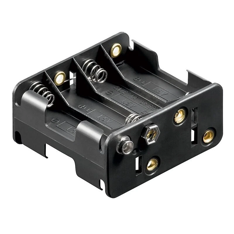 Batteriehalter für 8x AA Mignon Batterien, 9V Clips Anschluß, Batteriefach = 12V - Bild 1 von 1