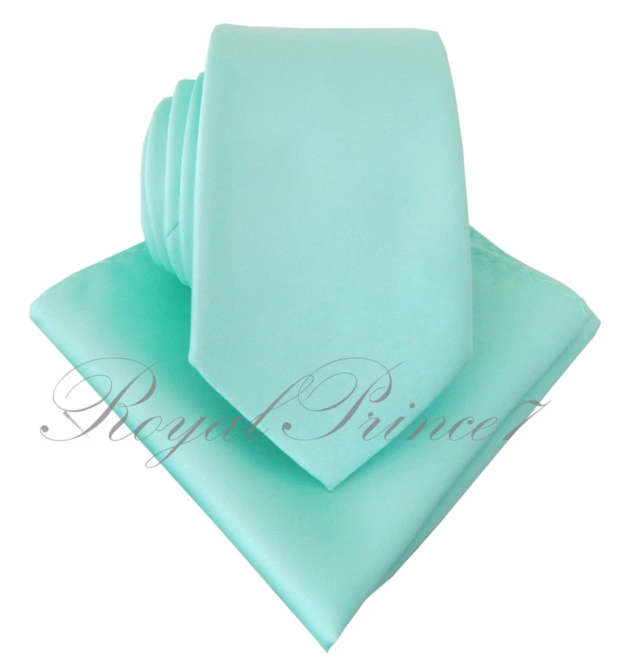 Nuevo conjunto de pañuelos cuadrados de corbata y bolsillo 100 QQ para hombre graduación como nuevo verde aguamarina Foto 1 de 1