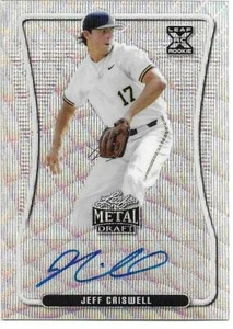 2020 Leaf Metal Draft Baseball JEFF CRISWELL Rookie Silver Autograph #BA-JC1 - Picture 1 of 2