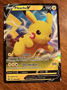 PIKACHU V Arte Completo Destinos Brillantes Black Star Promo SWSH061 Pokémon Casi Nuevo + SEGUIMIENTO - Imagen 1 de 1