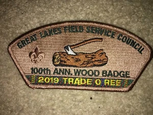 Pfadfinder Woodbadge 100th 2019 BRN Great Lakes Michigan Council Strip CSP Patch - Bild 1 von 1
