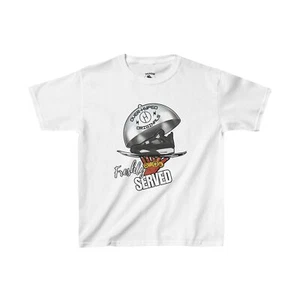 FRESHLY SERVED- KIDS Tee Shirt to match Air Jordan Retro 4 White Thunder - Picture 1 of 5