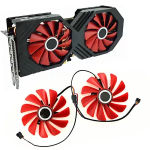 For XFX RX Vega56 RX580 590 Video GPU Cooling Fan FDC10U12S9-C Graphics Card Fan - Picture 1 of 8