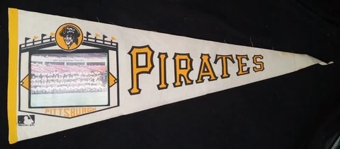 1971 Baseball Pittsburgh Pirates Stadium Souvenir Photo Pennant Roberto Clemente Cover