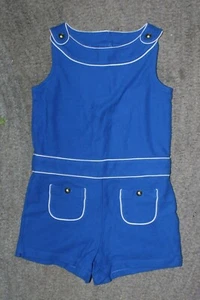 Janie and Jack Girls Blue Sleeveless Romper - Size 6 - EUC - Picture 1 of 5