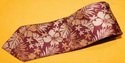CORBATA DE SEDA FLORAL ROJA/MARRÓN/BEIGE TOMMY BAHAMA PARA HOMBRE - CORBATAS - CORBATAS DE DISEÑADOR. Foto 1 de 3