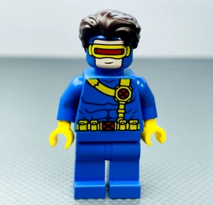 Cyclops LEGO Minifigure 76281 X-Men X-Jet Tuta Blu Figura Capelli Marrone Scuro - Foto 1 di 10