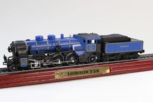 Atlas Editions Long Locomotive 904012 Bavarian S 3/6 Class 3673 On Wood Plinth - Picture 1 of 14