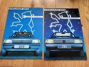 1984 Peugeot 2 x 205 Sales Catalogues MINT 1 x French, 1 x UK & Price List - Picture 1 of 2