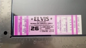 ELVIS PRESLEY - VINTAGE SEPT. 26, 1977 TERRE HAUTE, IND. WHOLE CONCERT TICKET - Picture 1 of 1