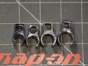 Snap On 4Pc 1/4" Drive Deep Flare Nut Crowfoot Wrench Set 3/8" - 9/16" 12Pt Dr - Picture 1 of 3