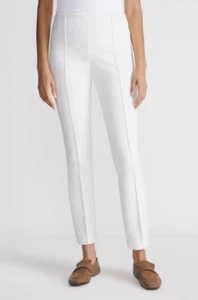 Lafayette 148 Acclaimed Stretch Gramercy Pants Women's 18W White $598 - Picture 1 of 13