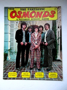 PAIIR OF Vtg Fantastic OSMONDS FAMILY Pictorial Activity Album Book Donny Marie - Imagen 1 de 9