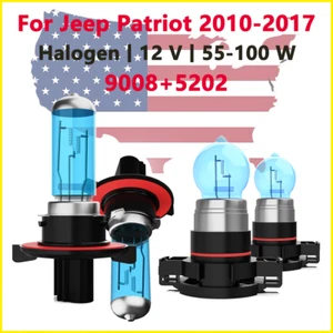 For Jeep Patriot 2010-2017 - 4X Halogen Headlight High/Low Beam +Fog Light Bulbs - Picture 1 of 11