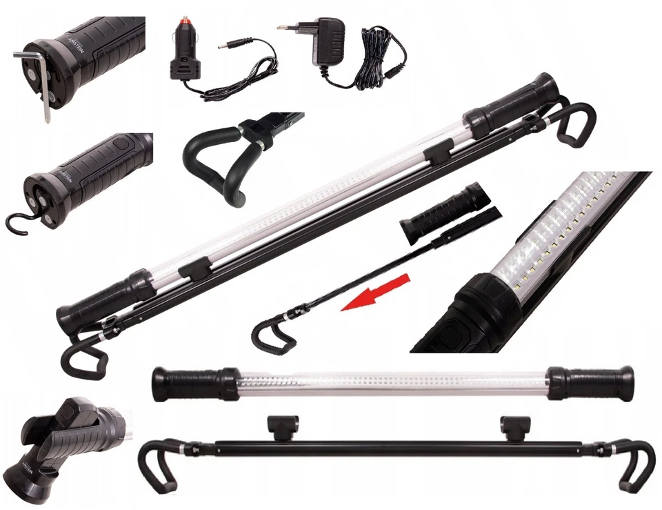 Motorraumleuchte Motorhaubenleuchte 120 LED 1,1-1,82m Werkstattleuchte Akku - Bild 1 von 4