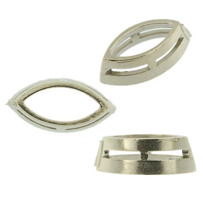 Montaje de cabeza de bisel marquesa de oro blanco de 14 quilates línea aérea 0,10 quilates - 1,30 quilates EE. UU. Foto 1 de 4