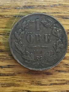COIN SWEDEN 1871 ONE ORE COIN - Picture 1 of 2