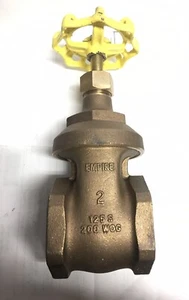 2” Brass Gate Valve Empire 125 200 psi - Picture 1 of 6