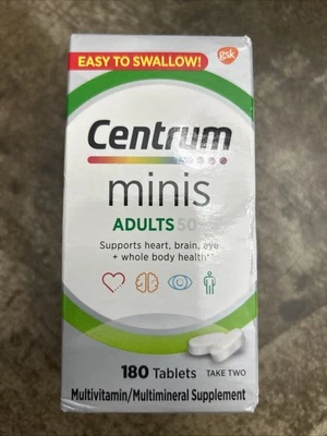 CENTRUM minis Adults 50+ Multivitamin 180 tablets*EXP 05/2025 **FREE SHIPPING** - Image 1 of 2