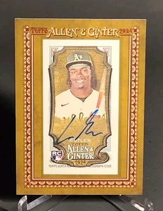 2024 Topps Allen & Ginter Framed Mini Auto Lawrence Butler RC Athletics Baseball - Picture 1 of 2